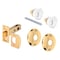 Prime-Line Passage Door Latch Set, Glass Knob with Latch Bolt Brass Finish, Vintage (Single Pack) E 28326 - alternate 1